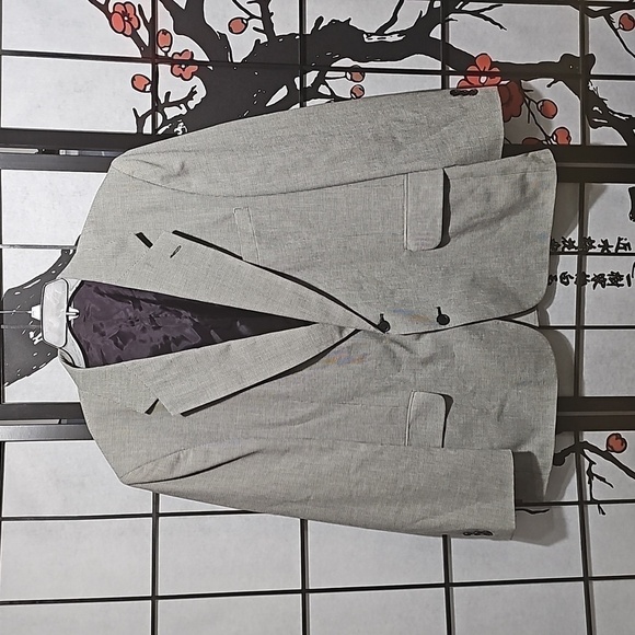 Irvine Park Silver Blazer Suit Jacket Size 46R Vintage - Picture 1 of 7